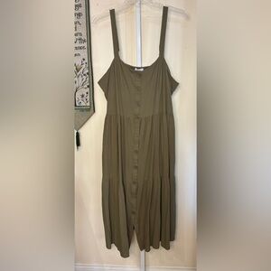 Polygram Olive Green Overall Dress.